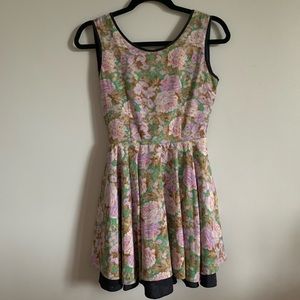 Floral print mini dress